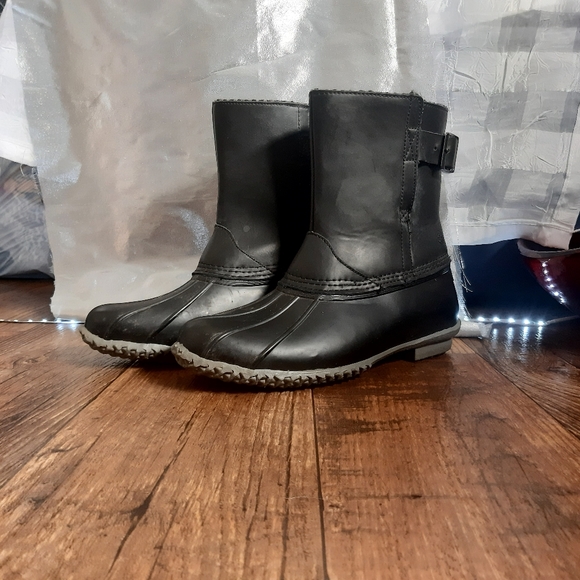 NORTHSIDE THINSULATE BLACK LEATHER BOOTS 200 GRAM c - Picture 4 of 9